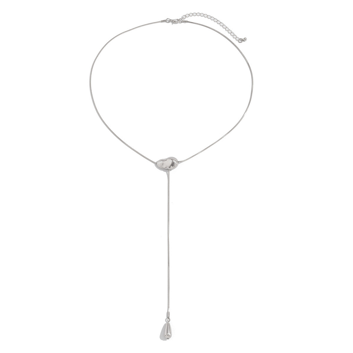 Simple CCB Water Drop Pendant Necklace