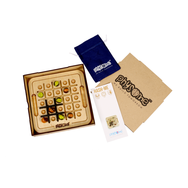 Hash-Me | Tic Tac Two | 2 Players Table Top Wooden Board Game
