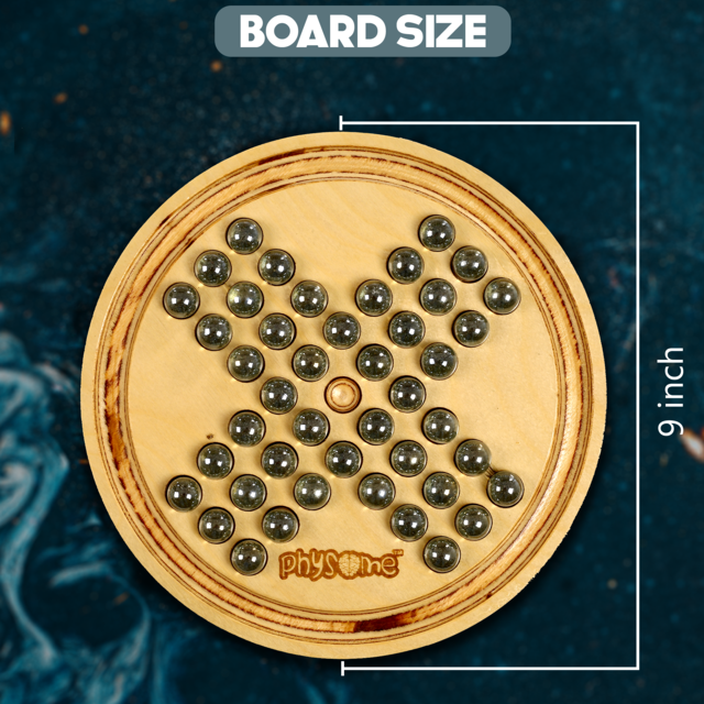 Marblevita Brainvita Pro 1 Players Table Top Wooden Board Game