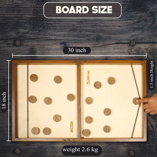 Sling-Me Fast Sling Puck Games Table Top Wooden Board Game