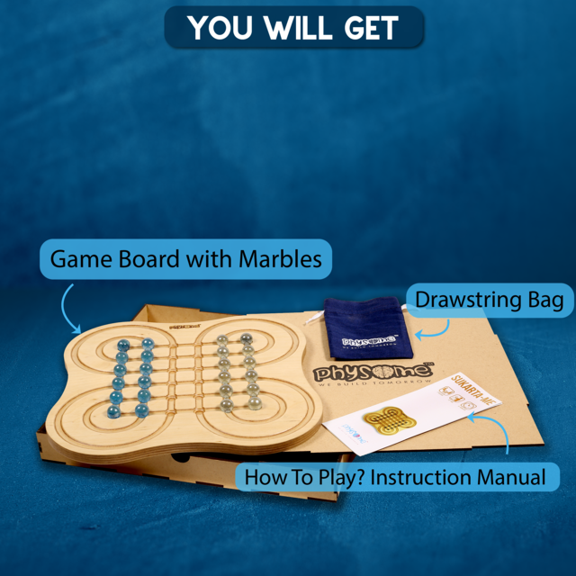 Sukarta | Surakarta 2 Players Table Top Wooden Board Game
