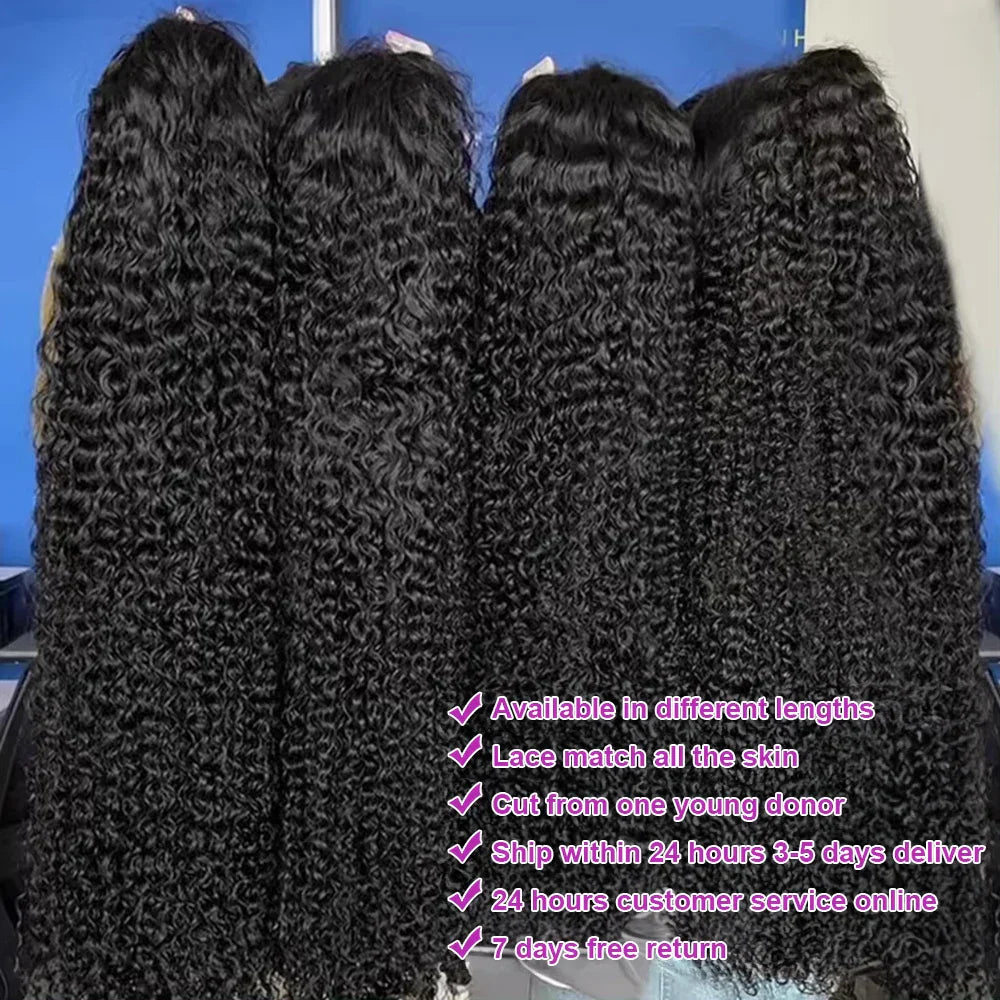 7X5 13X4 Water Wave Glueless Wig Ready to Wear PrePlucked 13X6 Deep Wave HD Lace Frontal Wig Curly Human Hair Wigs For Women