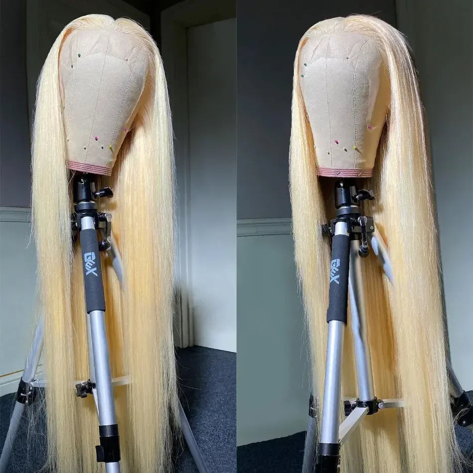 13x6 613 Blonde HD Lace Front Human Hair Wigs Brazilian Straight Human Hair Wigs For Women Transparent 13x6 Lace Frontal Wigs
