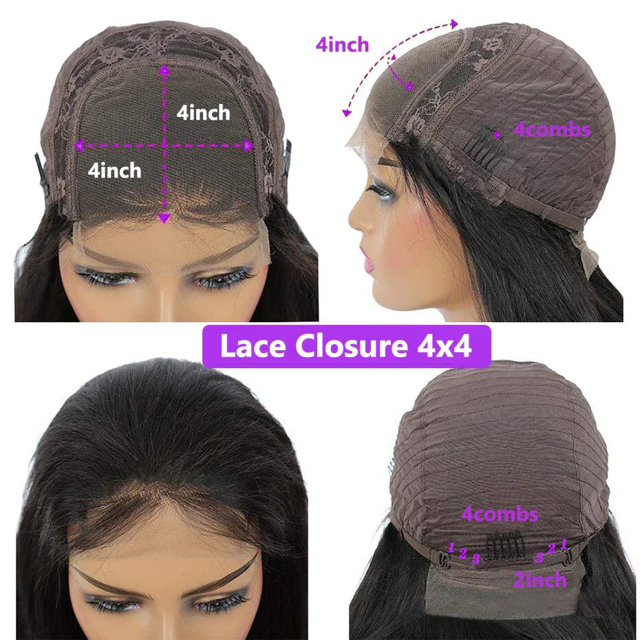 30 32 inch Transparent Deep Wave 13x6 Lace Front Human Hair Wigs 13x4 Lace Frontal Wig Human Hair Wigs 100% Human Hair Quality
