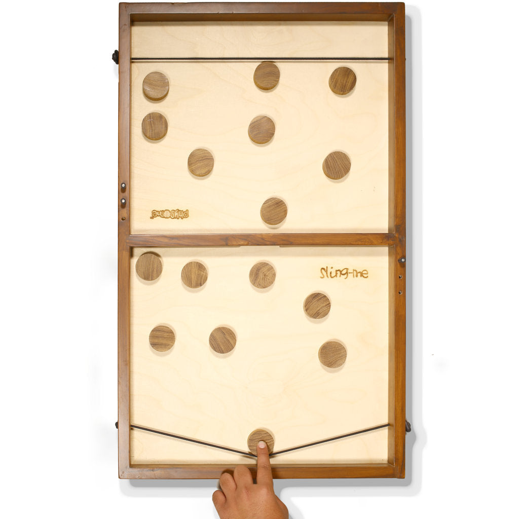 Sling-Me Fast Sling Puck Games Table Top Wooden Board Game
