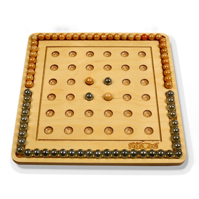 Wooden Othello Marble Empire Board Game with Glass Marbles
