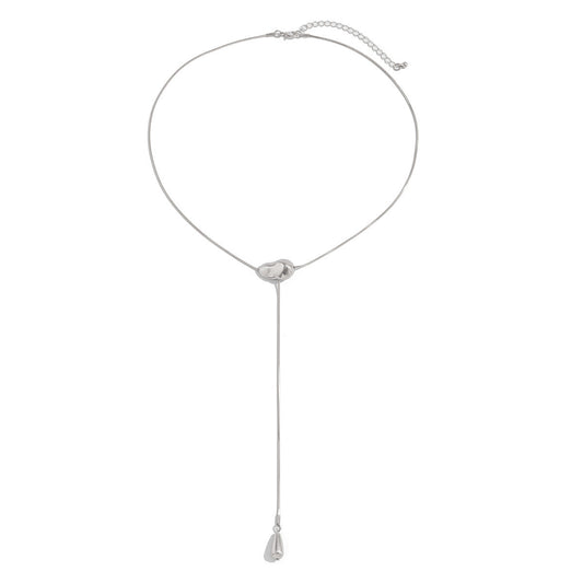 Simple CCB Water Drop Pendant Necklace