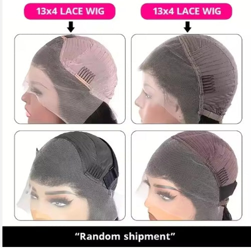 Ready To Go   HD Lace Front Wigs Glueless Put-on Go Body Wave Wig Pre-Plucked Blend Human Hair Transparent Lace Color