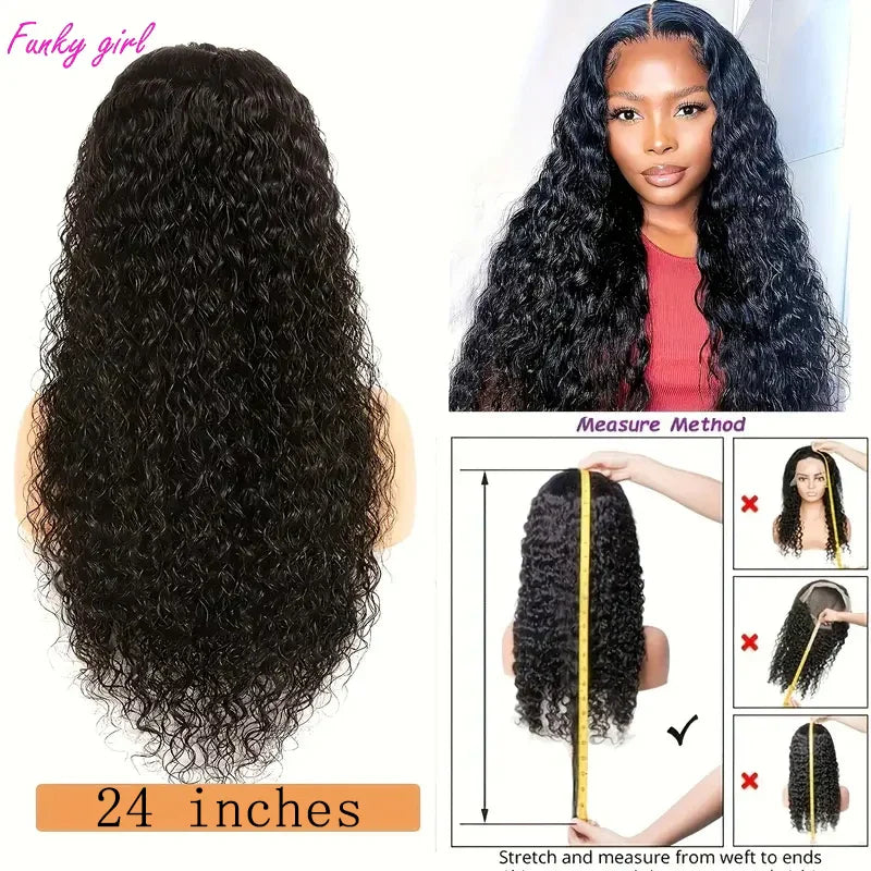 Super Sale Water Wave 13x4 Lace Front Real Human Hair Wigs For Black Women 30 Inch HD Wet And Wavy Loose Deep Wave Frontal Wig