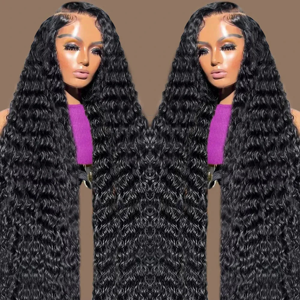 7X5 13X4 Water Wave Glueless Wig Ready to Wear PrePlucked 13X6 Deep Wave HD Lace Frontal Wig Curly Human Hair Wigs For Women