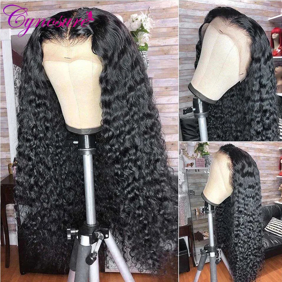 Cynosure Water Wave Lace Front Human Hair Wigs For Women PrePlucked 13x4/13x6 HD Transparent Lace Frontal Human Hair Wigs