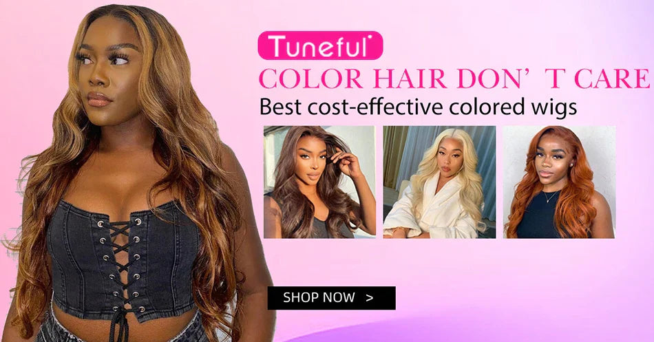 Tuneful 27# Honey Blonde Colored Human Hair Wigs Straight 180% 13x4 HD Transparent Lace Front Human Hair Wigs For Women