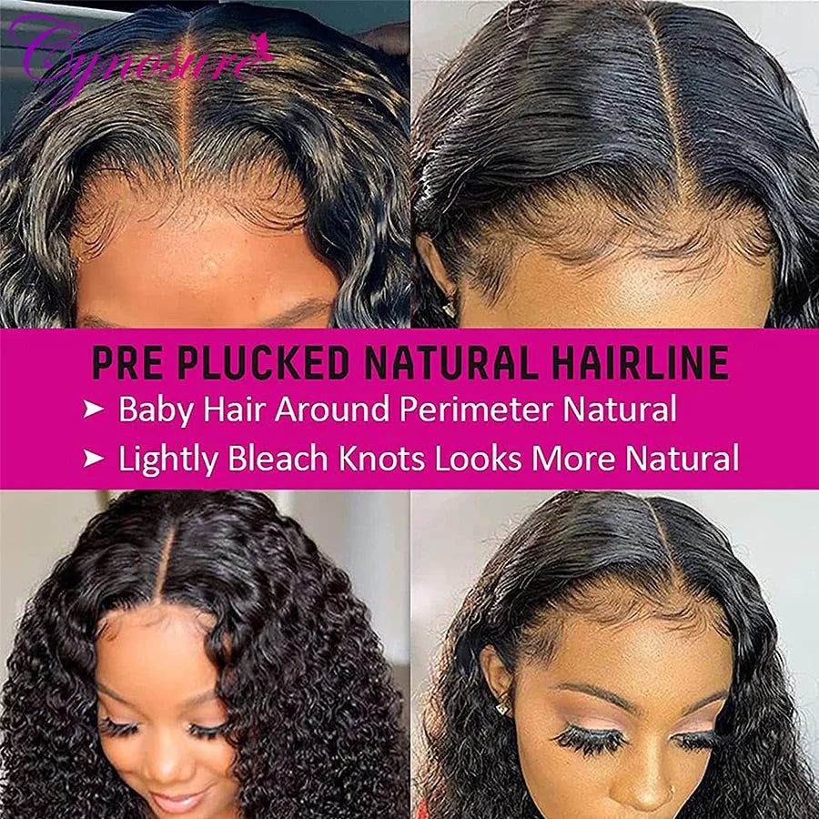 Cynosure Water Wave Lace Front Human Hair Wigs For Women PrePlucked 13x4/13x6 HD Transparent Lace Frontal Human Hair Wigs
