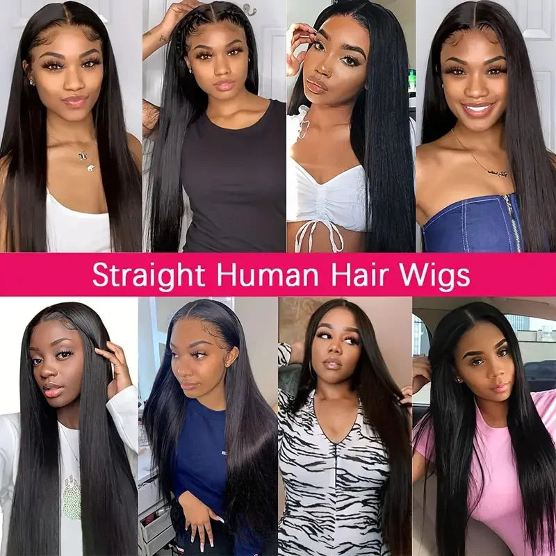 Brazilian 13x6 Lace Frontal Wig Bone Straight 13x4 Transparent Lace Front Human Hair Wigs For Black Women Pre Plucked Gabrielle
