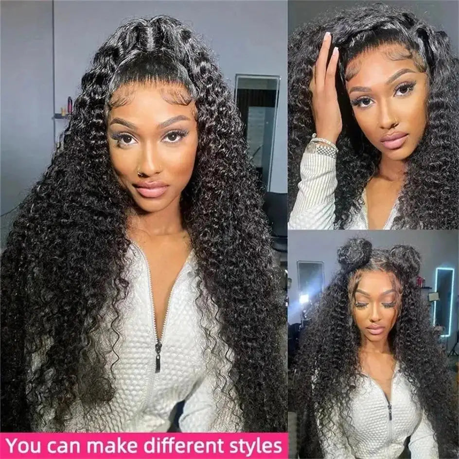 Super Sale Water Wave 13x4 Lace Front Real Human Hair Wigs For Black Women 30 Inch HD Wet And Wavy Loose Deep Wave Frontal Wig