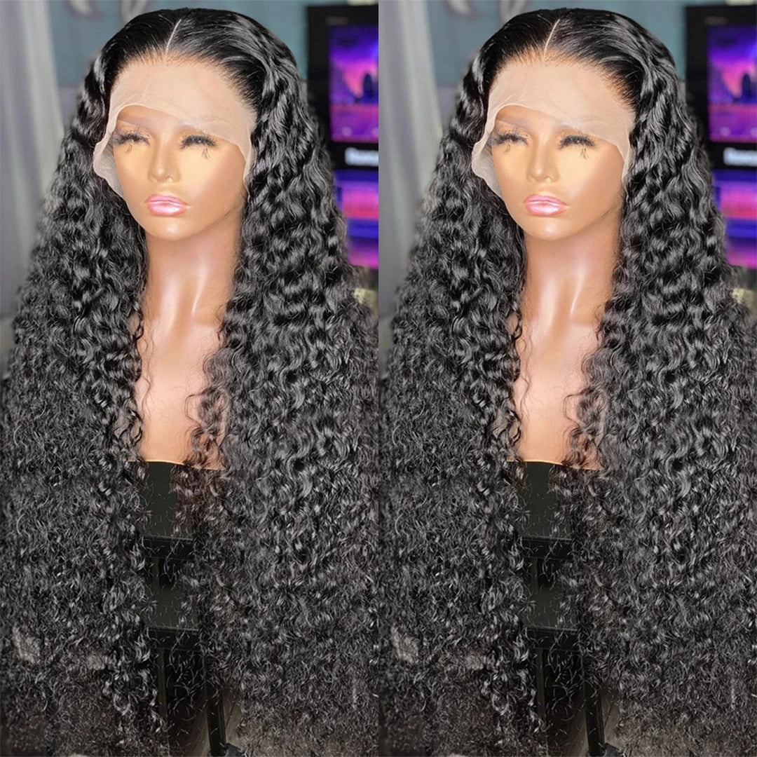 13x6 13x4 Kinky Curly Lace Front Human Hair Wigs Brazilian Deep Wave Frontal Wig For Women 100% Natural Human Hair Wigs On Sale