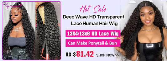Cynosure Water Wave Lace Front Human Hair Wigs For Women PrePlucked 13x4/13x6 HD Transparent Lace Frontal Human Hair Wigs