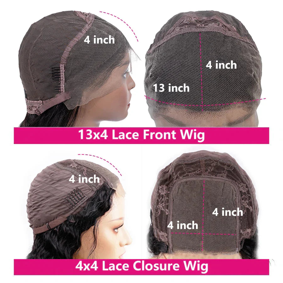 HD Deep Wave 13x4 Lace Frontal Human Hair Wig On Sale 28 30 32 Inch Brazilian Remy 200% Density Curly 4x4 Closure Wigs for Women