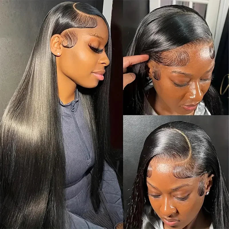 Brazilian 13x6 Lace Frontal Wig Bone Straight 13x4 Transparent Lace Front Human Hair Wigs For Black Women Pre Plucked Gabrielle