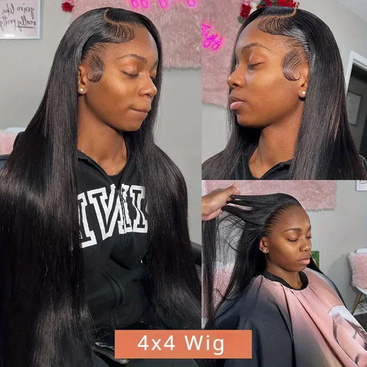 Brazilian 13x6 Lace Frontal Wig Bone Straight 13x4 Transparent Lace Front Human Hair Wigs For Black Women Pre Plucked Gabrielle