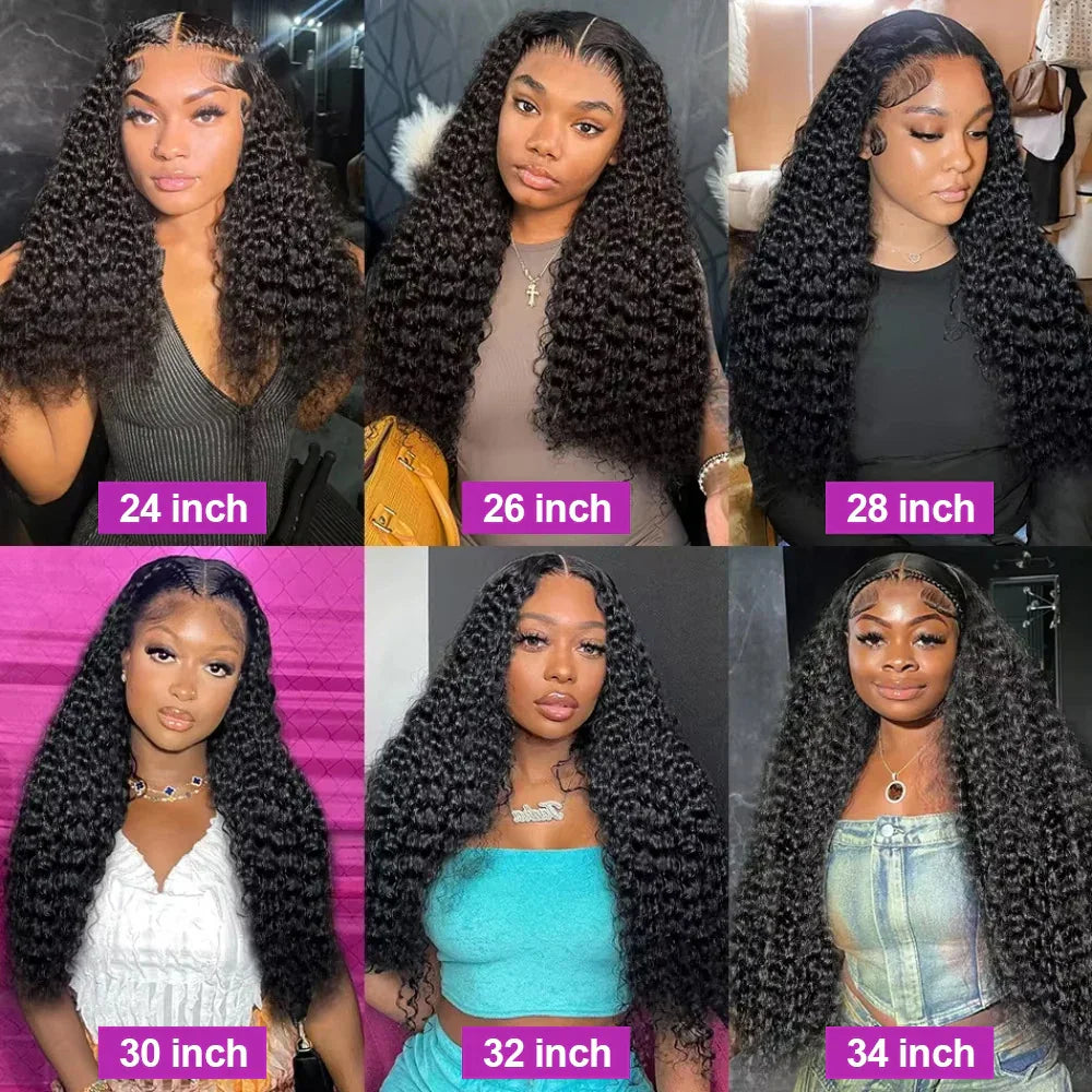 7X5 13X4 Water Wave Glueless Wig Ready to Wear PrePlucked 13X6 Deep Wave HD Lace Frontal Wig Curly Human Hair Wigs For Women