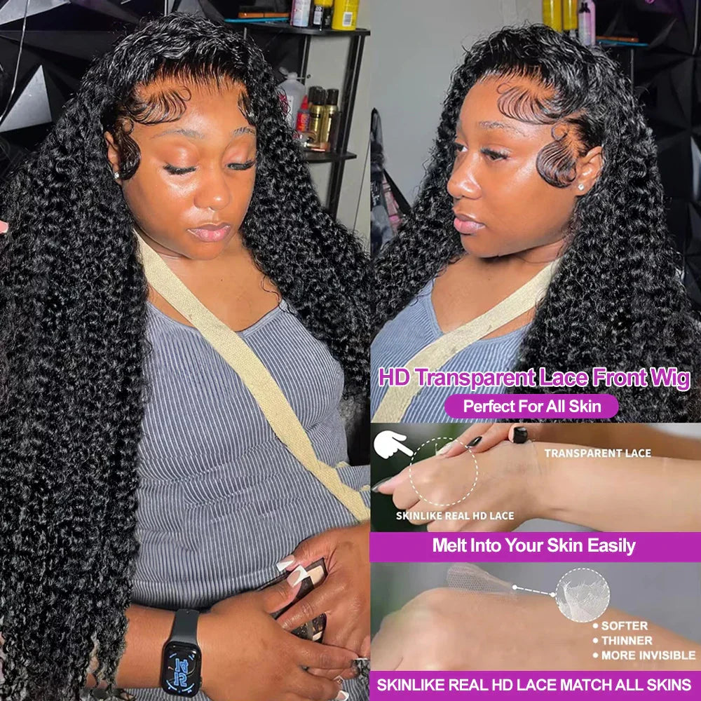 7X5 13X4 Water Wave Glueless Wig Ready to Wear PrePlucked 13X6 Deep Wave HD Lace Frontal Wig Curly Human Hair Wigs For Women