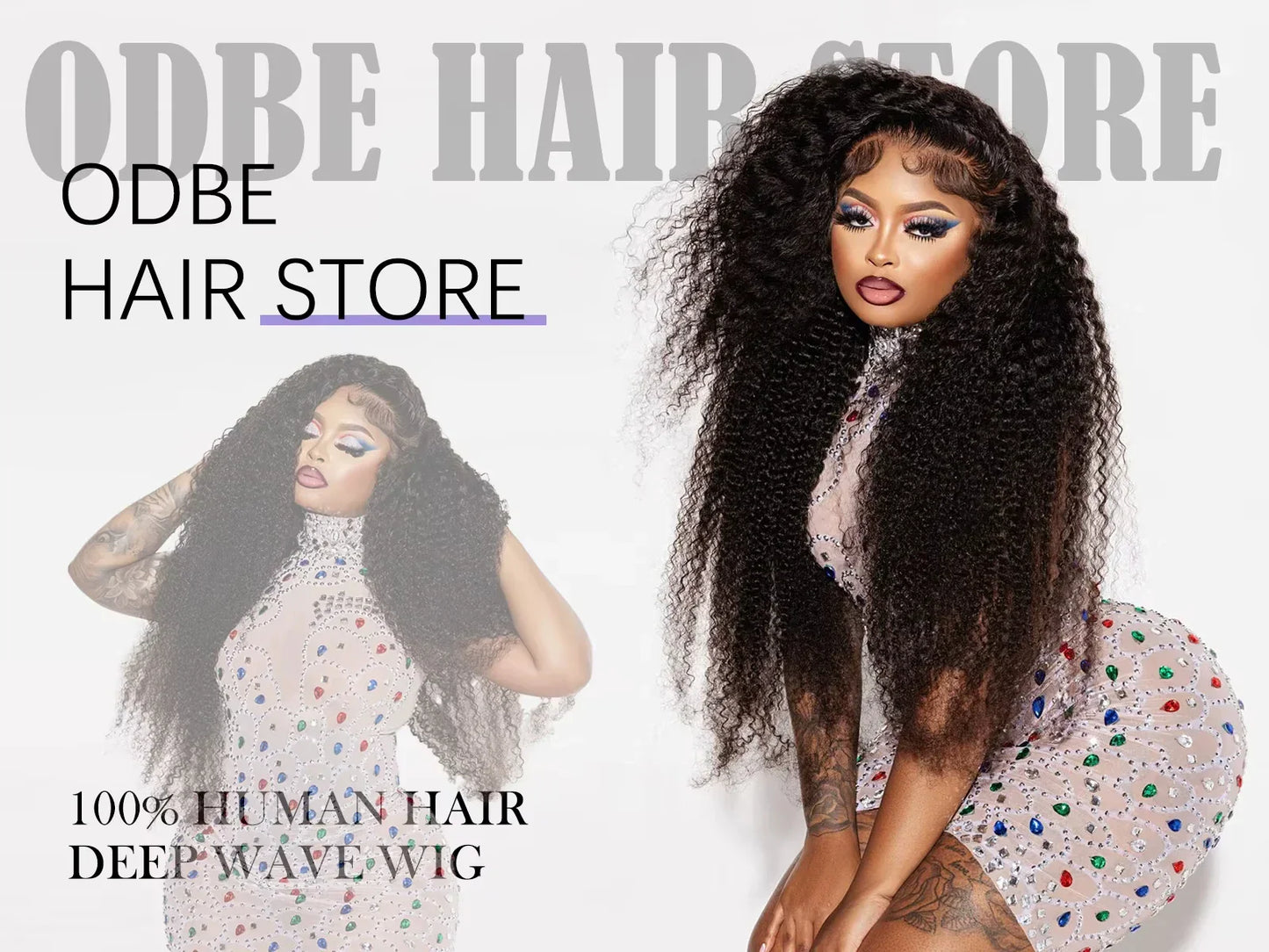 250% Density 13x6 36Inch Deep Wave Frontal Wig Transparent 13x5 HD Lace Frontal Human Hair Wigs Curly Human Hair Wigs For Women