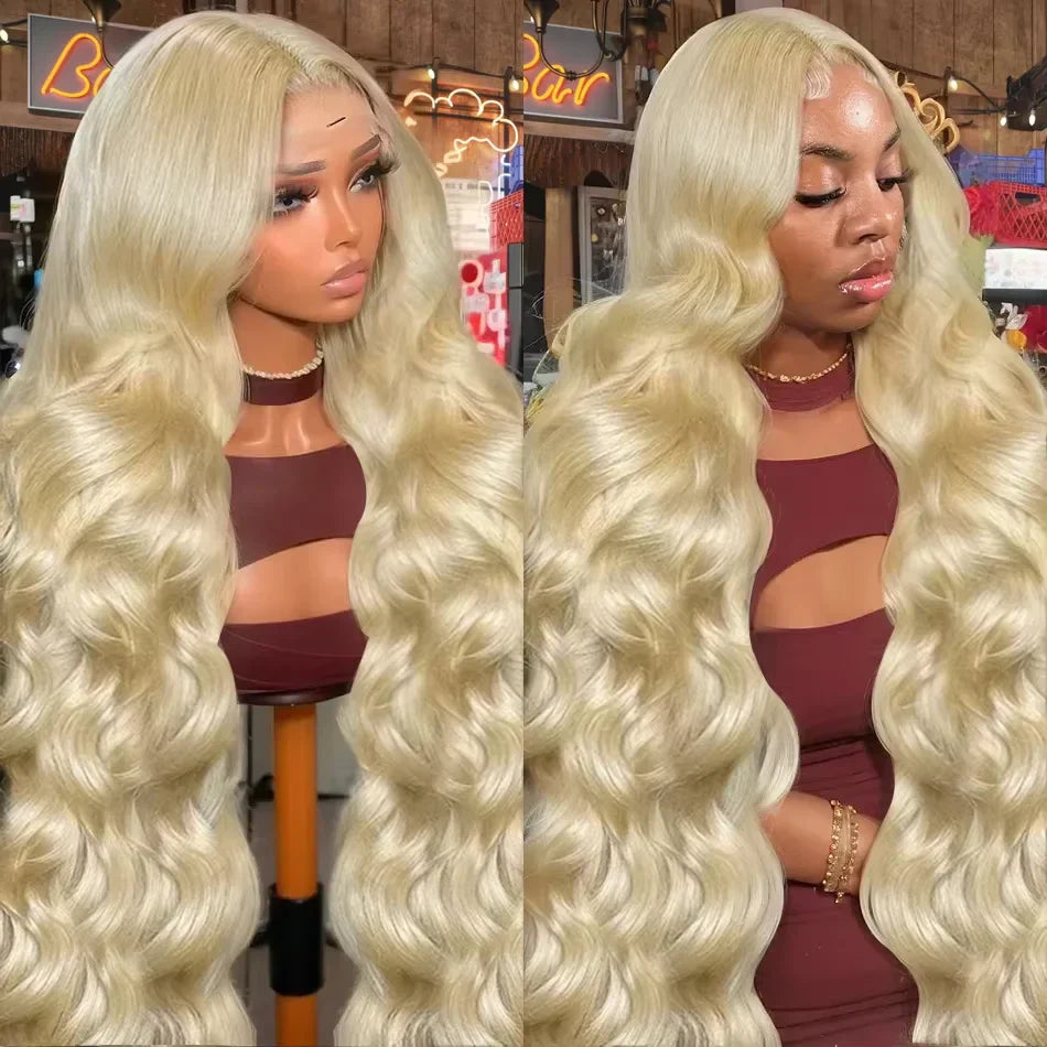 30 36 Inch Real 220% Density Wavy Honey Blonde 613 HD Lace Frontal Wigs 13x4 13x6 Brazilian Body Wave Human Hair Wigs For Women