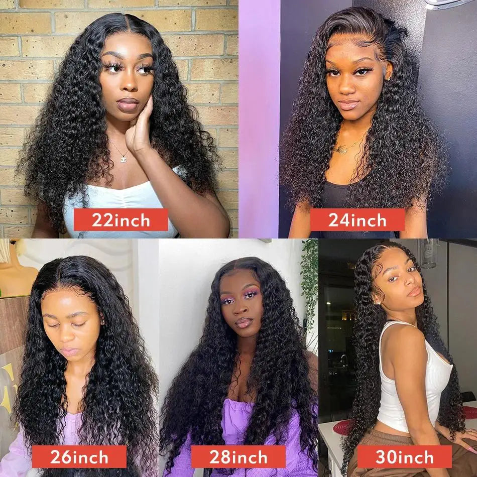 Super Sale Water Wave 13x4 Lace Front Real Human Hair Wigs For Black Women 30 Inch HD Wet And Wavy Loose Deep Wave Frontal Wig
