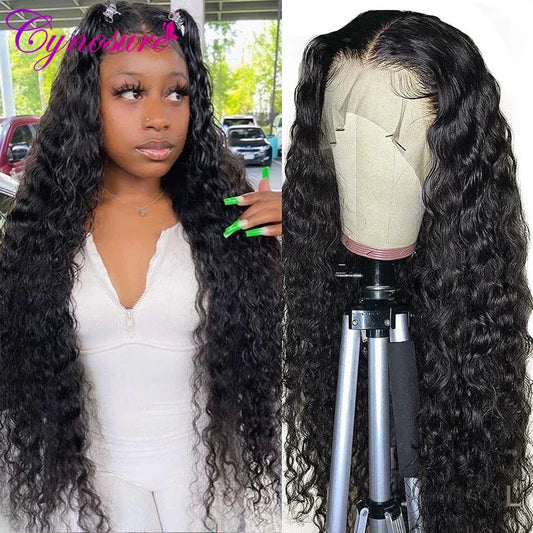 Cynosure Water Wave Lace Front Human Hair Wigs For Women PrePlucked 13x4/13x6 HD Transparent Lace Frontal Human Hair Wigs