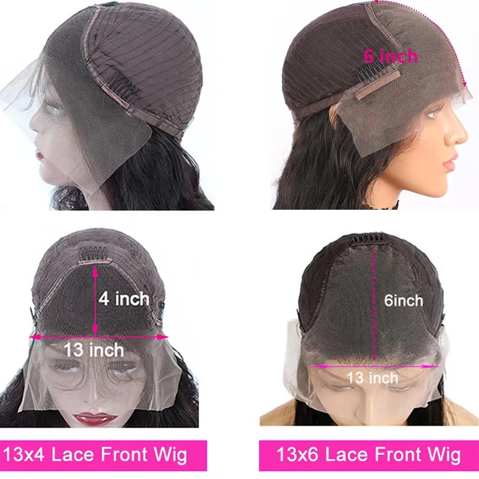 Pre Plucked Curly Human Hair Wigs Transparent Lace Front Wigs 13x6 HD Water Wave Curly Lace Frontal  Human Hair Wigs For Women