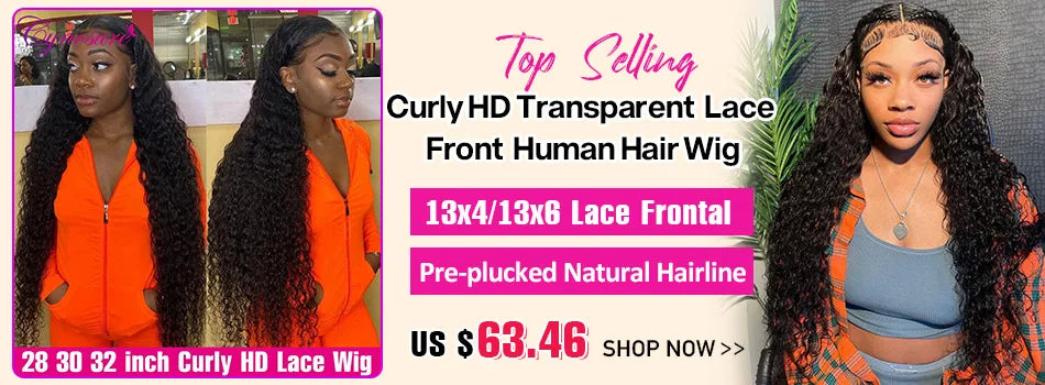 Cynosure Water Wave Lace Front Human Hair Wigs For Women PrePlucked 13x4/13x6 HD Transparent Lace Frontal Human Hair Wigs
