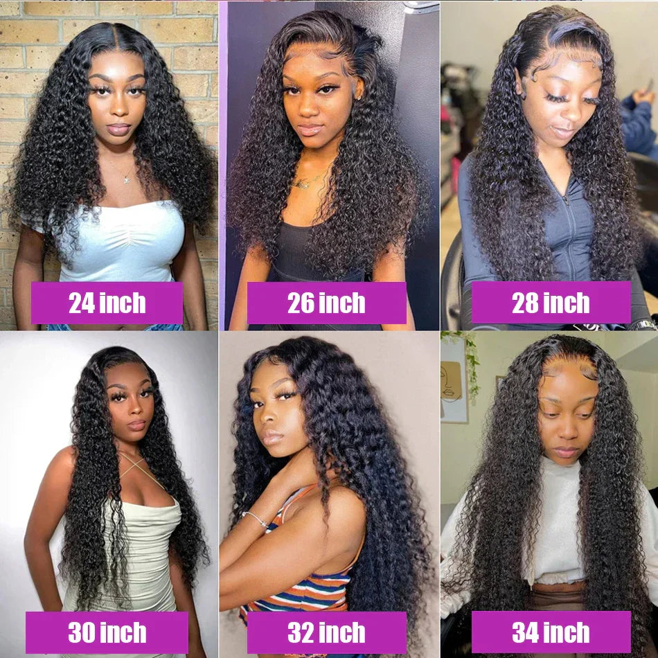 7X5 13X4 Water Wave Glueless Wig Ready to Wear PrePlucked 13X6 Deep Wave HD Lace Frontal Wig Curly Human Hair Wigs For Women