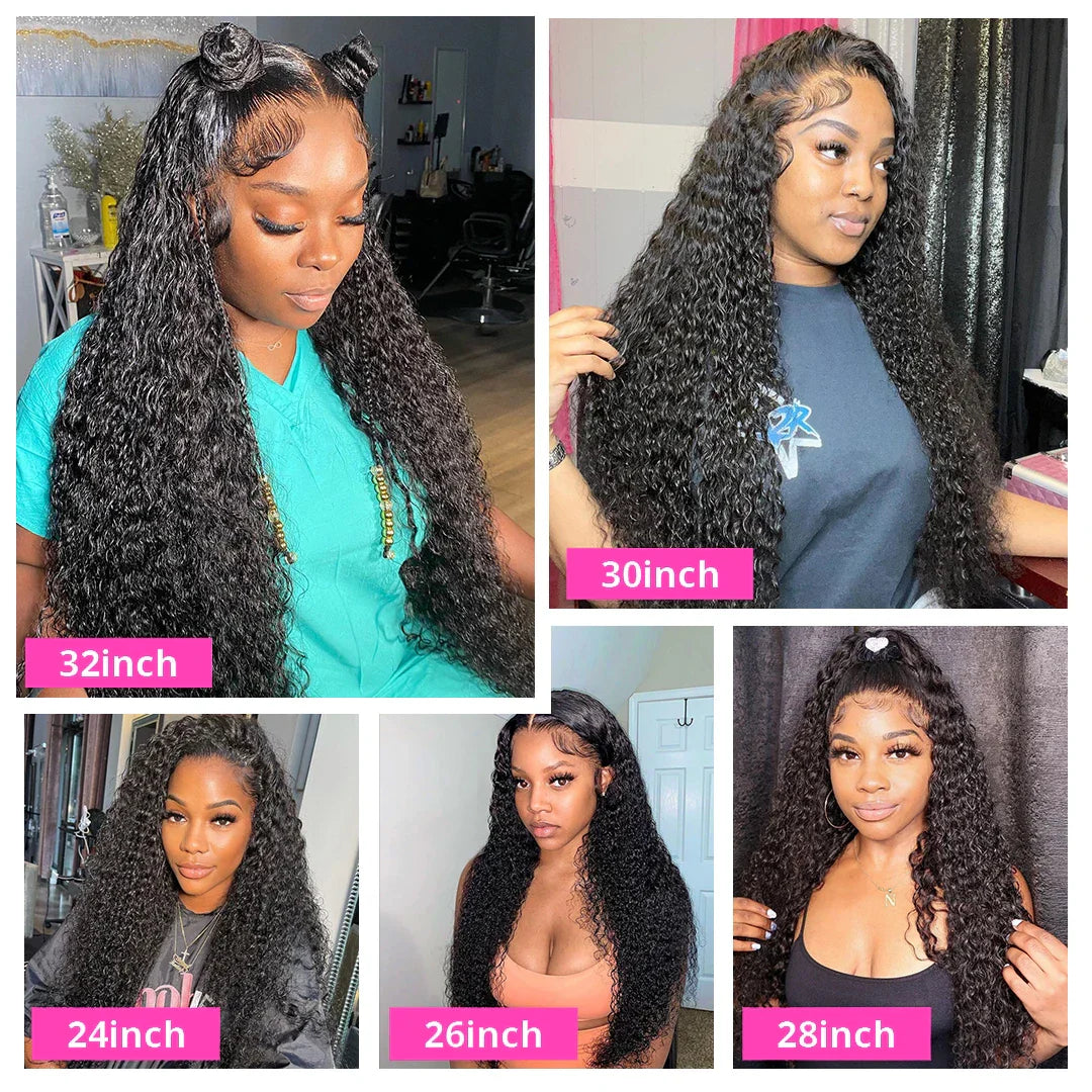 13x6 13x4 Kinky Curly Lace Front Human Hair Wigs Brazilian Deep Wave Frontal Wig For Women 100% Natural Human Hair Wigs On Sale