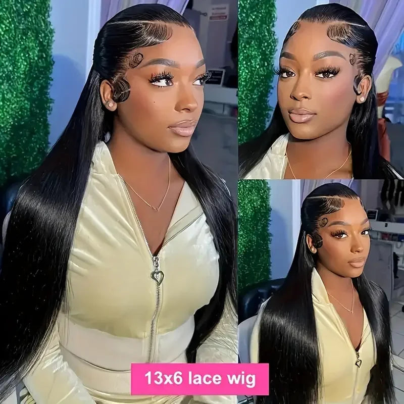 Brazilian 13x6 Lace Frontal Wig Bone Straight 13x4 Transparent Lace Front Human Hair Wigs For Black Women Pre Plucked Gabrielle