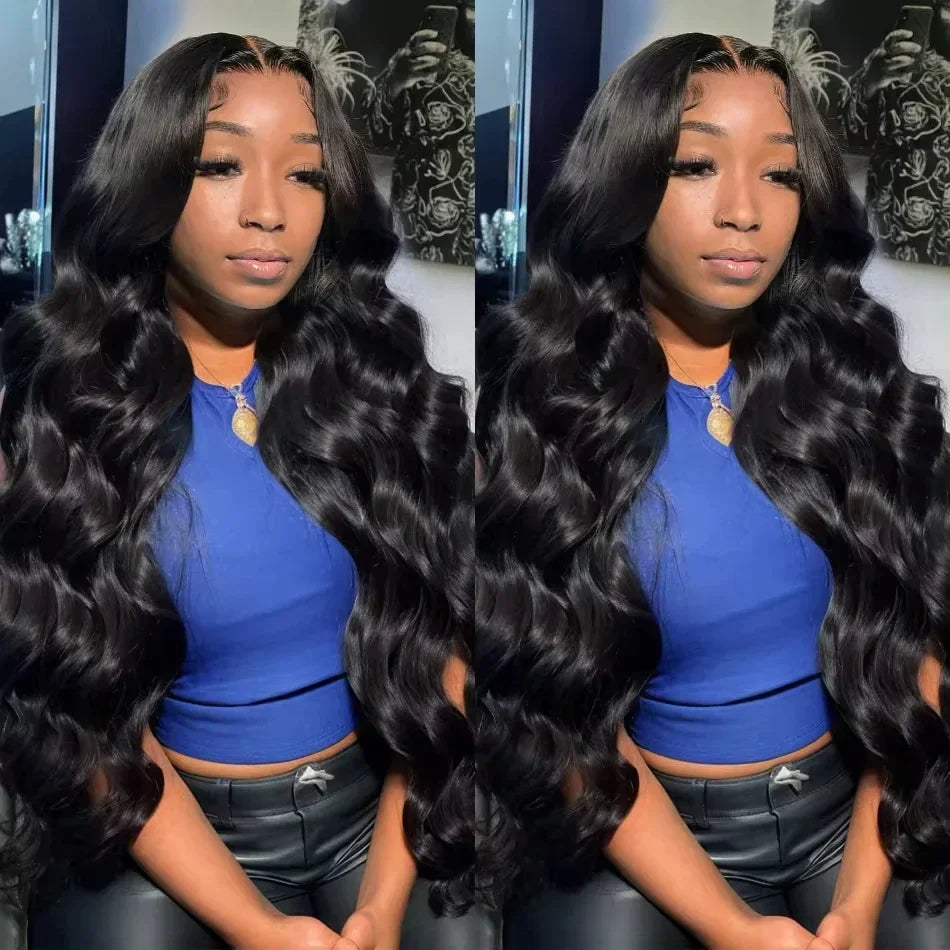 250 Density Body Wave 13x6 HD Lace Frontal Human Hair Wig 30 36 Inch HD Transparent 13x4 Lace Front Wigs For Women Pre Plucked