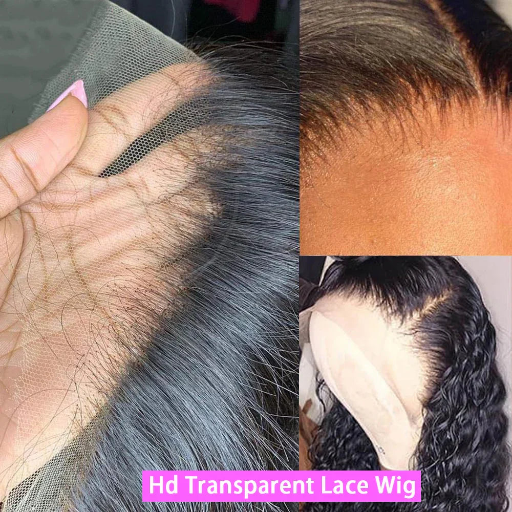 HD Deep Wave 13x4 Lace Frontal Human Hair Wig On Sale 28 30 32 Inch Brazilian Remy 200% Density Curly 4x4 Closure Wigs for Women
