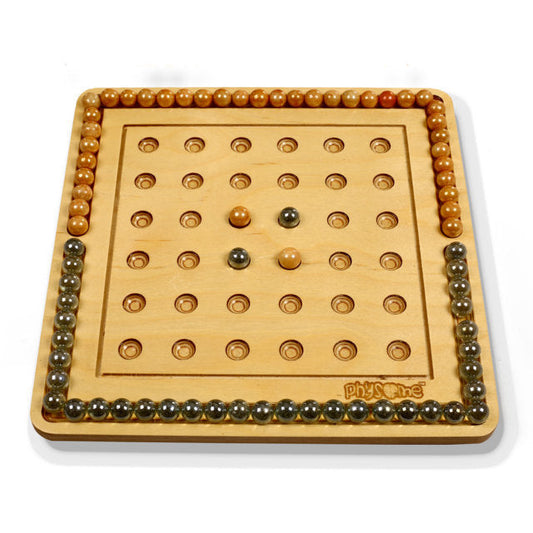 Wooden Othello Marble Empire Board Game with Glass Marbles